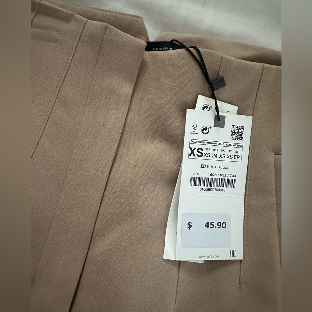 ZARA tag on SLACKS - tan